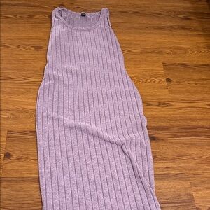 SHEIN Purple Ribbed Maxi Dress
